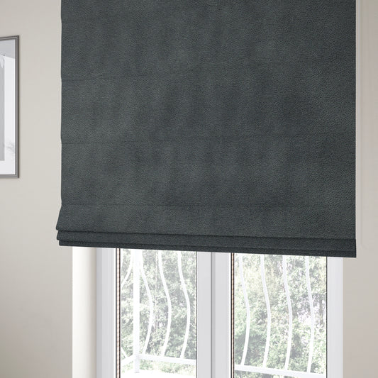 Wilson Soft Suede Grey Colour Upholstery Fabric CTR-1545 - Roman Blinds