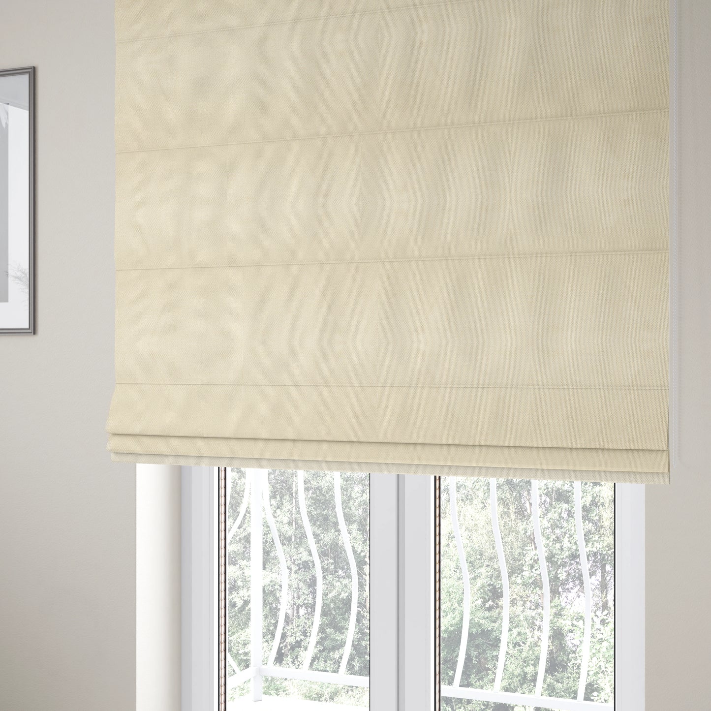 Windsor Soft Basket Weave Clean Easy White Upholstery Fabric CTR-1547 - Roman Blinds