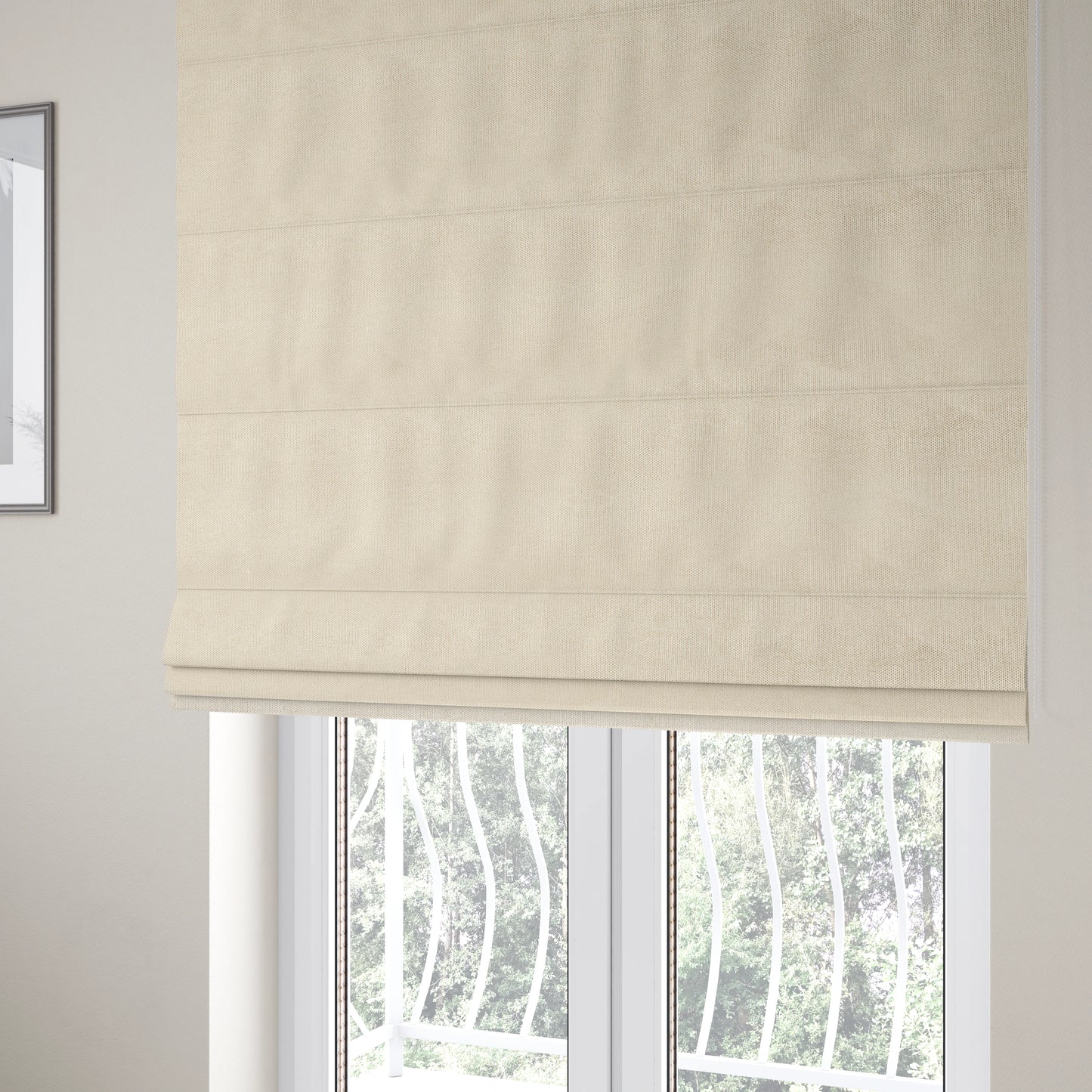 Windsor Soft Basket Weave Clean Easy Beige Upholstery Fabric CTR-1548 - Roman Blinds