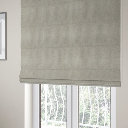 Windsor Soft Basket Weave Clean Easy Silver Upholstery Fabric CTR-1564 - Roman Blinds