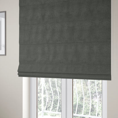 Windsor Soft Basket Weave Clean Easy Grey Upholstery Fabric CTR-1567 - Roman Blinds