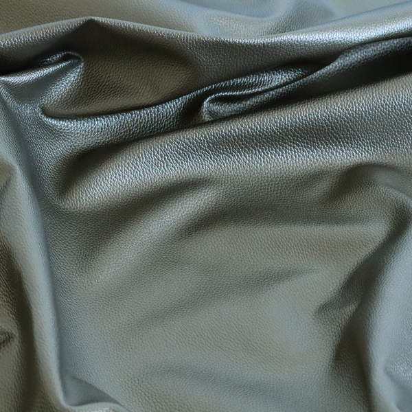 Venosa Plain Faux Leather Look In Bronze Gold Colour Upholstery Fabric CTR-1571