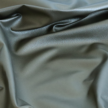 Venosa Plain Faux Leather Look In Bronze Gold Colour Upholstery Fabric CTR-1571