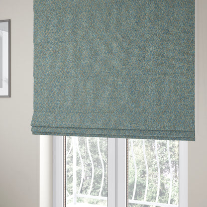 Sunrise Textured Chenille Clean Easy Blue Upholstery Fabric CTR-1571 - Roman Blinds