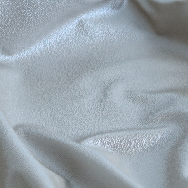 Venosa Plain Faux Leather Look In Platinum Colour Upholstery Fabric CTR-1572