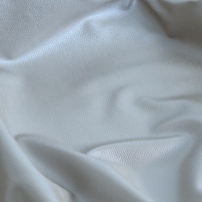 Venosa Plain Faux Leather Look In Platinum Colour Upholstery Fabric CTR-1572