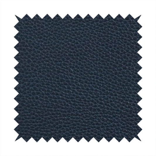 Venosa Plain Faux Leather Look In Navy Blue Colour Upholstery Fabric CTR-1573