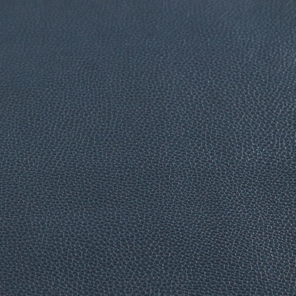 Venosa Plain Faux Leather Look In Navy Blue Colour Upholstery Fabric CTR-1573