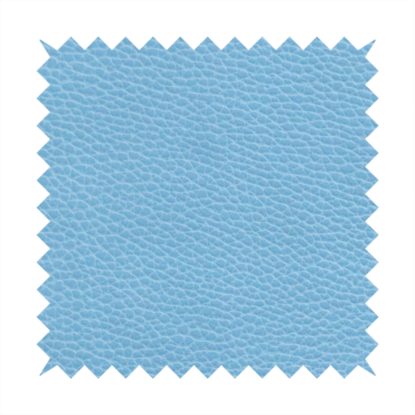 Venosa Plain Faux Leather Look In Baby Blue Colour Upholstery Fabric CTR-1578