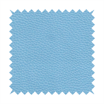 Venosa Plain Faux Leather Look In Baby Blue Colour Upholstery Fabric CTR-1578