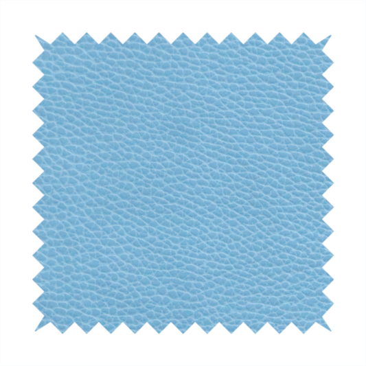 Venosa Plain Faux Leather Look In Baby Blue Colour Upholstery Fabric CTR-1578