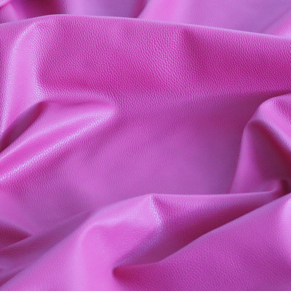 Venosa Plain Faux Leather Look In Pink Colour Upholstery Fabric CTR-1582