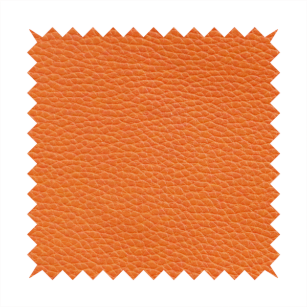 Venosa Plain Faux Leather Look In Orange Colour Upholstery Fabric CTR-1586