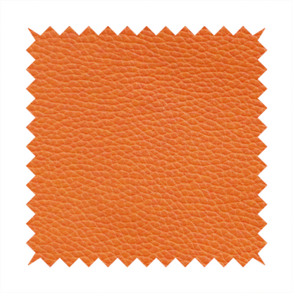 Venosa Plain Faux Leather Look In Orange Colour Upholstery Fabric CTR-1586