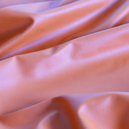 Venosa Plain Faux Leather Look In Orange Colour Upholstery Fabric CTR-1586