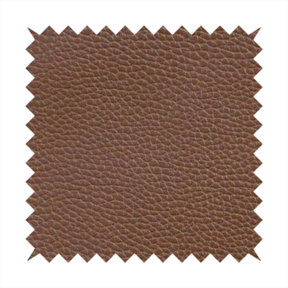Venosa Plain Faux Leather Look In Tan Brown Colour Upholstery Fabric CTR-1587