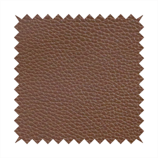 Venosa Plain Faux Leather Look In Tan Brown Colour Upholstery Fabric CTR-1587