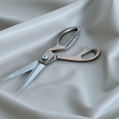 Venosa Plain Faux Leather Look In Dark Beige Colour Upholstery Fabric CTR-1589