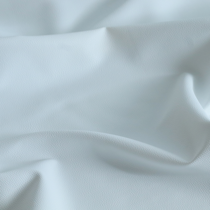 Venosa Plain Faux Leather Look In White Colour Upholstery Fabric CTR-1591