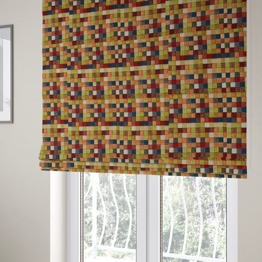 Rapunzel Patchwork Pattern Fabric Collection Designer Furnishing Fabrics CTR-16 - Roman Blinds