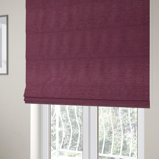 Manekpore Soft Plain Chenille Water Repellent Red Upholstery Fabric CTR-1604 - Roman Blinds