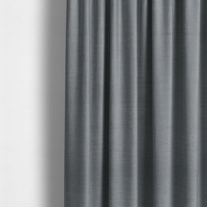 Manekpore Soft Plain Chenille Water Repellent Grey Upholstery Fabric CTR-1610 - Made To Measure Curtains