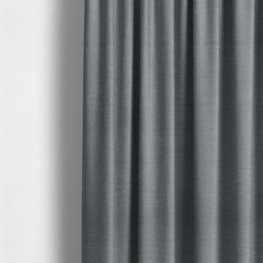 Manekpore Soft Plain Chenille Water Repellent Grey Upholstery Fabric CTR-1610 - Made To Measure Curtains