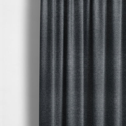 Manekpore Soft Plain Chenille Water Repellent Dark Grey Upholstery Fabric CTR-1612 - Made To Measure Curtains