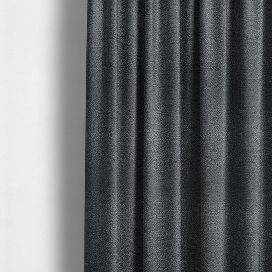 Manekpore Soft Plain Chenille Water Repellent Dark Grey Upholstery Fabric CTR-1612 - Made To Measure Curtains