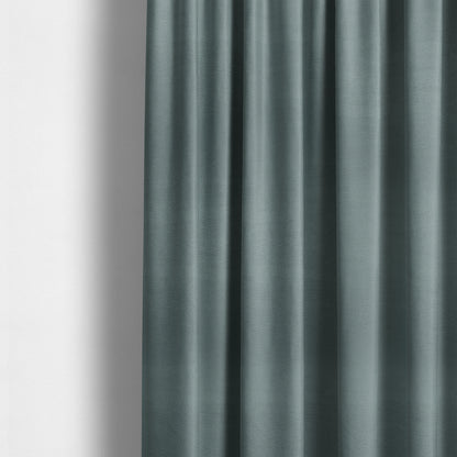 Spirit Plain Chenille Water Repellent Teal Upholstery Fabric CTR-1619 - Made To Measure Curtains