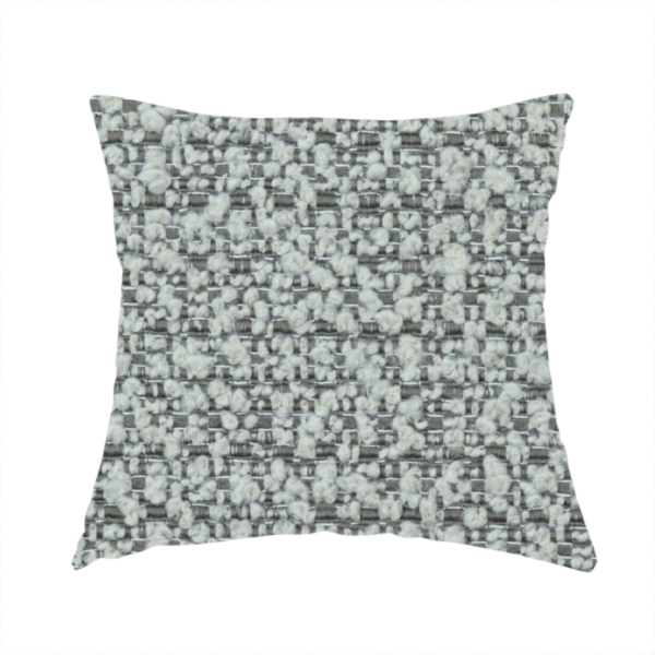 Balmoral Hard Wearing Boucle Upholstery Fabric Fossil Grey Colour CTR-1622 - Handmade Cushions