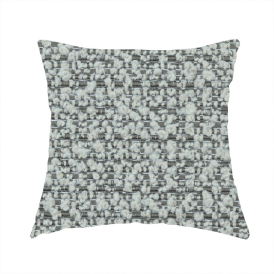 Balmoral Hard Wearing Boucle Upholstery Fabric Fossil Grey Colour CTR-1622 - Handmade Cushions