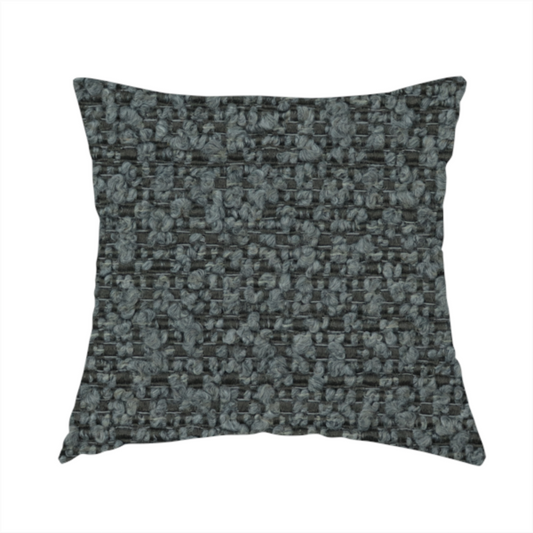 Balmoral Hard Wearing Boucle Upholstery Fabric Smoke Grey Colour CTR-1623 - Handmade Cushions