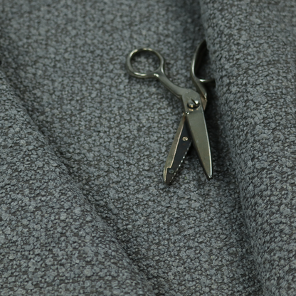 Balmoral Hard Wearing Boucle Upholstery Fabric Smoke Grey Colour CTR-1623 - Handmade Cushions