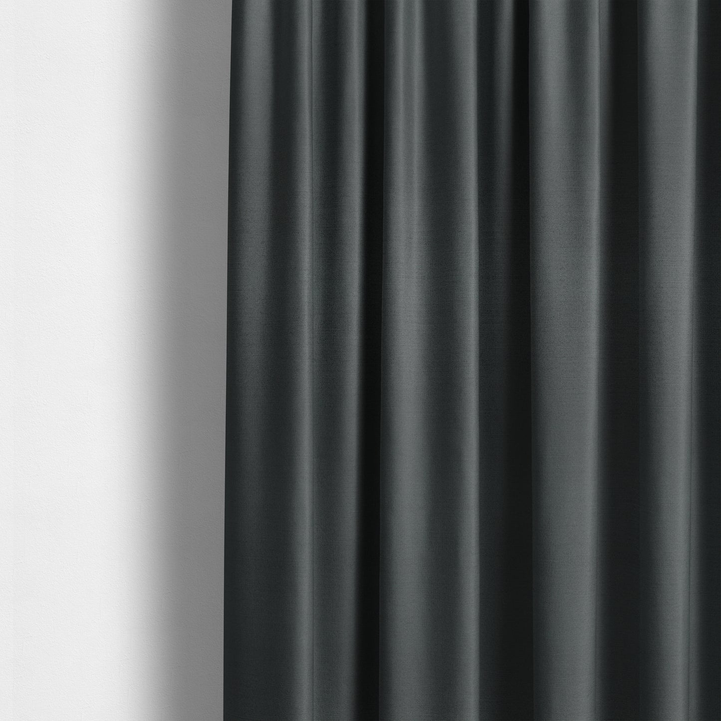 Spirit Plain Chenille Water Repellent Black Upholstery Fabric CTR-1623 - Made To Measure Curtains