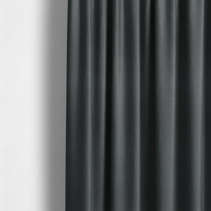 Spirit Plain Chenille Water Repellent Black Upholstery Fabric CTR-1623 - Made To Measure Curtains