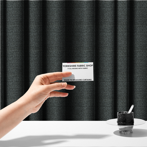 Balmoral Hard Wearing Boucle Upholstery Fabric Smoke Grey Colour CTR-1623 - Made To Measure Curtains