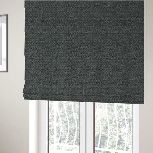 Balmoral Hard Wearing Boucle Upholstery Fabric Smoke Grey Colour CTR-1623 - Roman Blinds