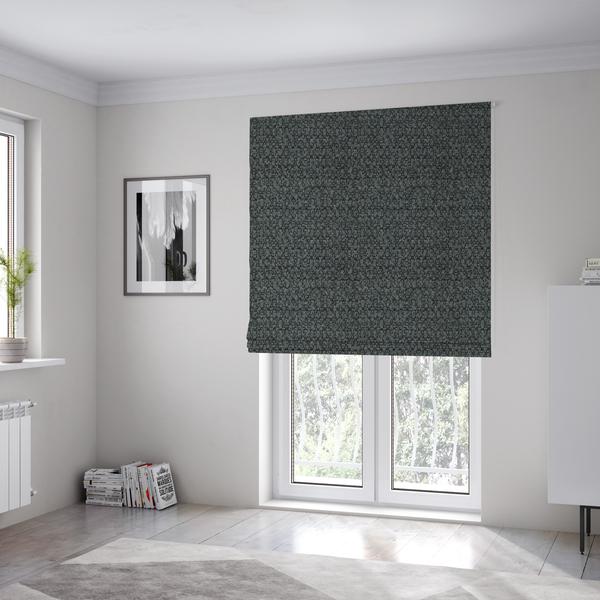 Balmoral Hard Wearing Boucle Upholstery Fabric Smoke Grey Colour CTR-1623 - Roman Blinds