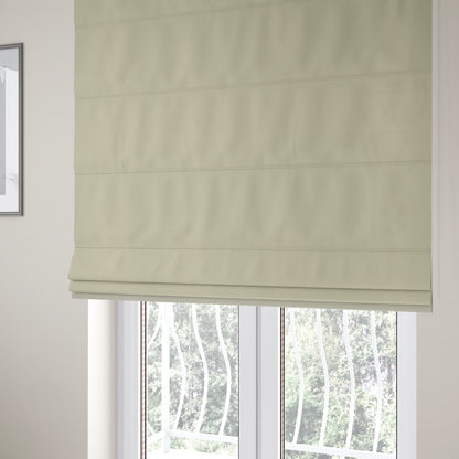 Jordan Soft Touch Chenille Plain Water Repellent White Upholstery Fabric CTR-1627 - Roman Blinds