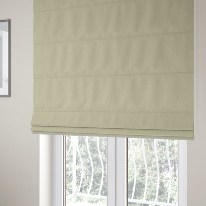 Jordan Soft Touch Chenille Plain Water Repellent Off White Upholstery Fabric CTR-1636 - Roman Blinds