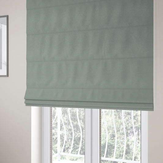 Jordan Soft Touch Chenille Plain Water Repellent White With Silver Upholstery Fabric CTR-1641 - Roman Blinds