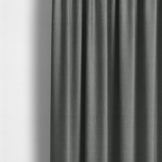 Jordan Soft Touch Chenille Plain Water Repellent Ash Grey Upholstery Fabric CTR-1643 - Made To Measure Curtains