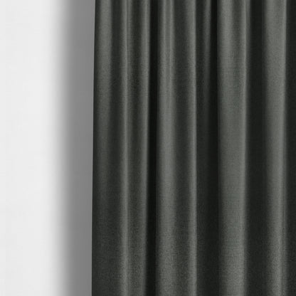 Jordan Soft Touch Chenille Plain Water Repellent Black Upholstery Fabric CTR-1644 - Made To Measure Curtains