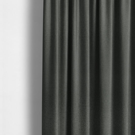 Jordan Soft Touch Chenille Plain Water Repellent Black Upholstery Fabric CTR-1644 - Made To Measure Curtains