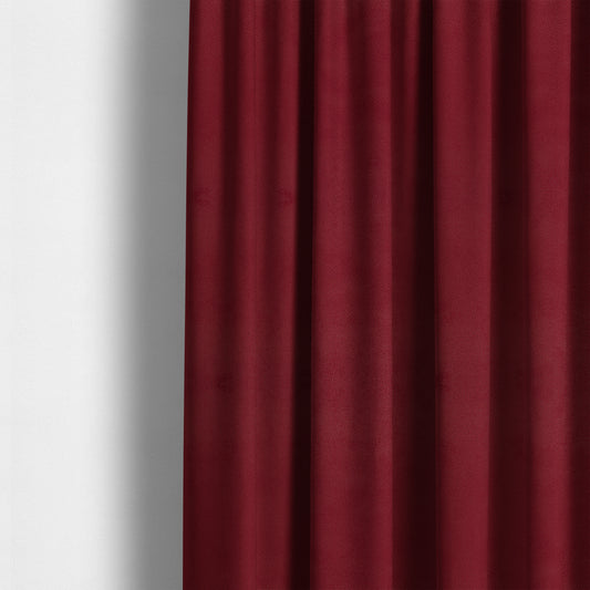 Calgary Soft Suede Red Colour Upholstery Fabric CTR-1679 - Made To Measure Curtains