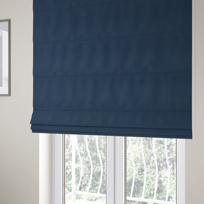 Calgary Soft Suede Navy Blue Colour Upholstery Fabric CTR-1686 - Roman Blinds