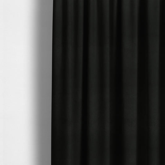 Calgary Soft Suede Black Colour Upholstery Fabric CTR-1688 - Made To Measure Curtains