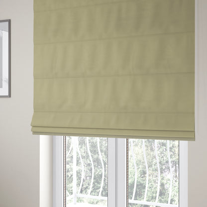 Wazah Plain Velvet Water Repellent Treated Material Cream Colour Upholstery Fabric CTR-1689 - Roman Blinds