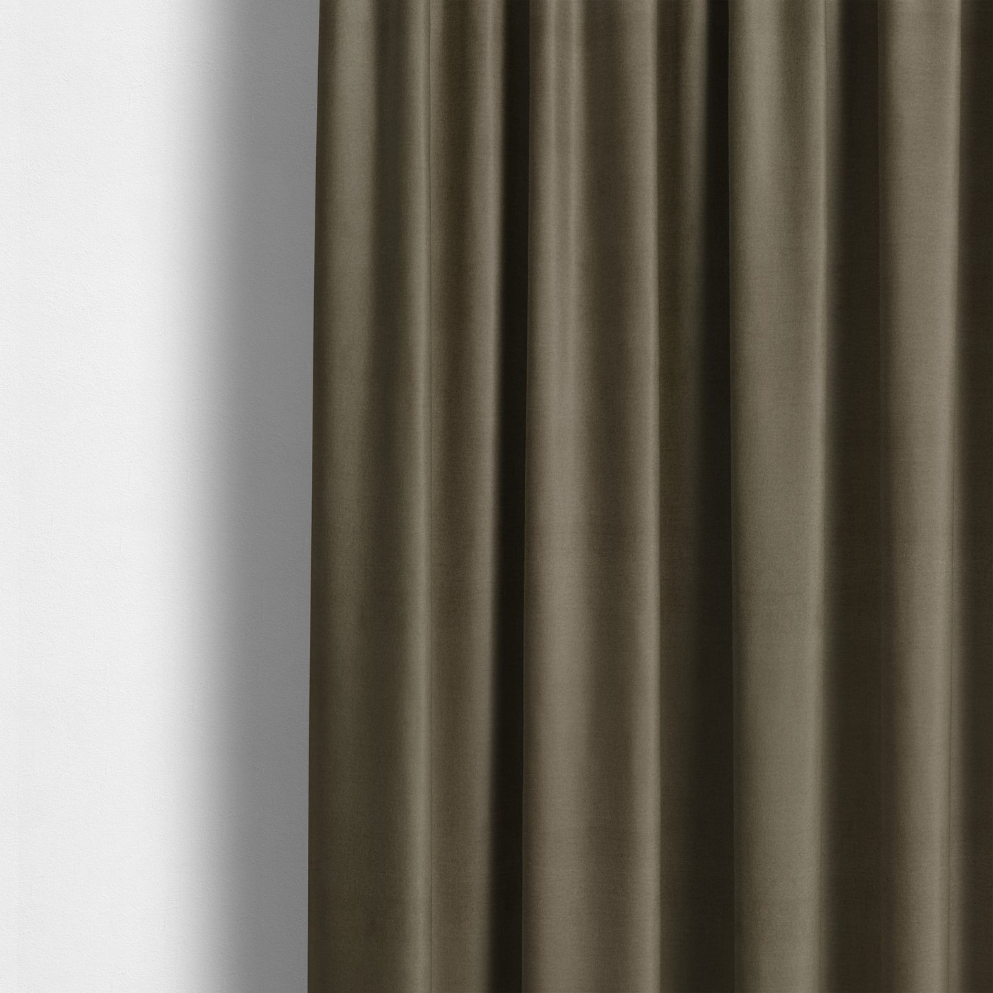 Wazah Plain Velvet Water Repellent Treated Material Light Brown Colour Upholstery Fabric CTR-1690 - Made To Measure Curtains